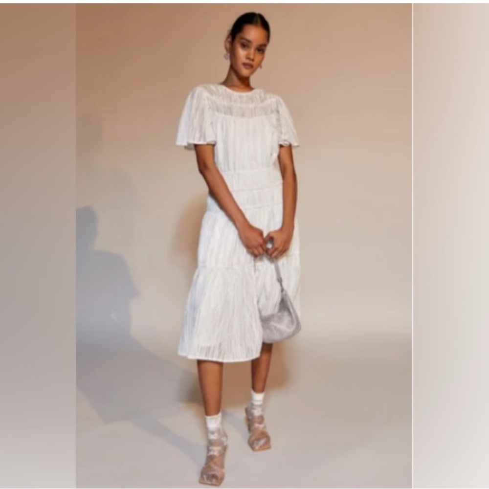 Lost + Wander White Midi Dress